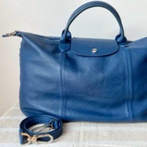 Longchamp Le Pliage Cuir Leather Bag + Pochette